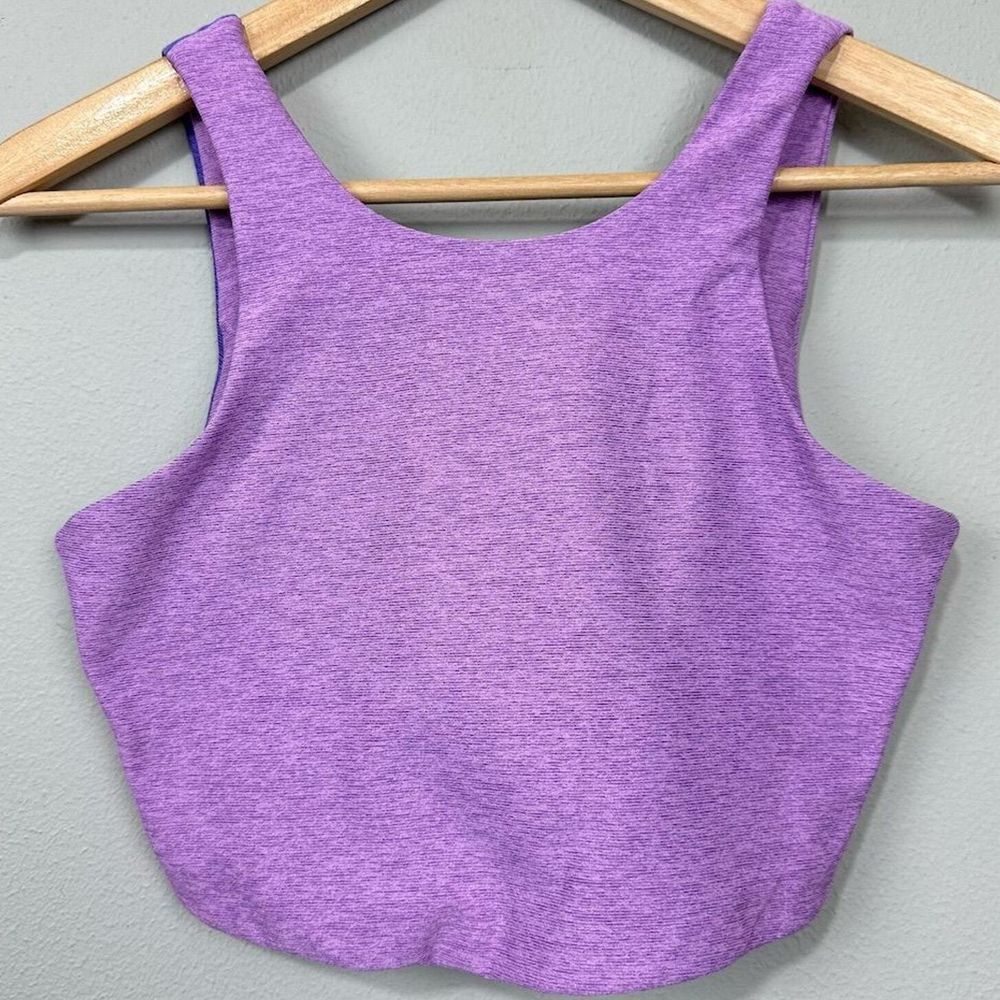 Outdoor Voices Venus Crop Top Orchid Purple Size S Medium Support Colorblock - Picture 2 of 9